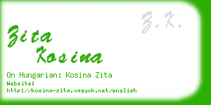 zita kosina business card